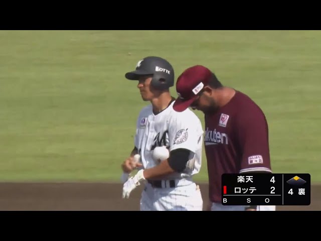 【ファーム】実戦復帰初戦で早速結果!! マリーンズ・荻野貴 タイムリー2ベースヒット!! 2020/8/17 M-E(ファーム)