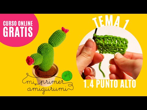 Cómo se hace el punto alto en ganchillo. Aprende con nuestro curso online Gratis-Mi primer amigurumi