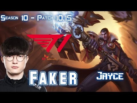 T1 Faker JAYCE vs YASUO Mid - Patch 10.15 KR Ranked