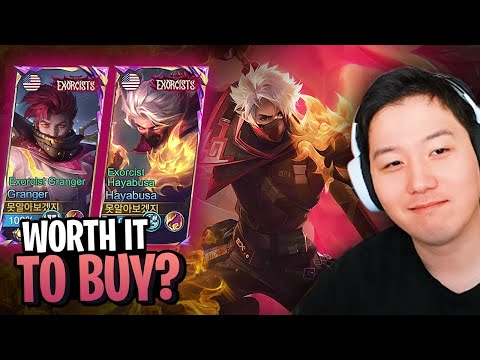 How much is the new Exorcist Hayabusa and Granger skins? gameplay and review | Mobile Legends
