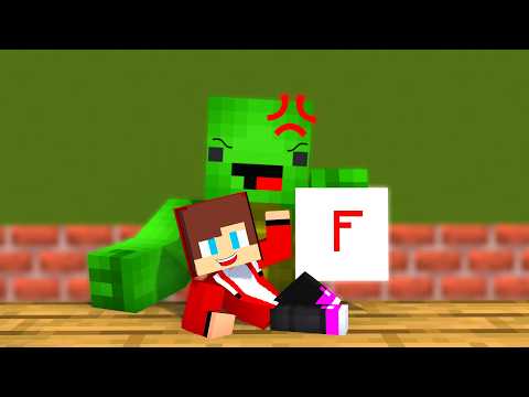 JJ Comes To School - Maizen Minecraft Animation
