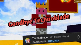 I Build The Technoblade In Sky Block And Goodbye My King [Blockman go ]