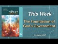 “The Foundation of God’s Government”
