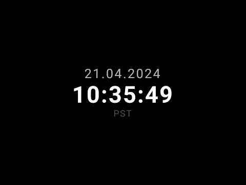 🔴 LIVE | Clock / Uhr - PST