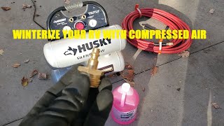How to Winterize your RV/Camper with Compressed Air