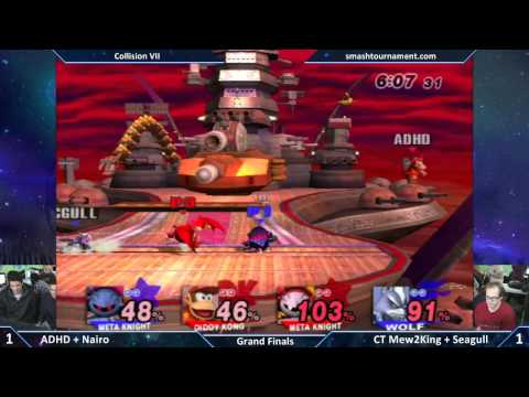 Collision VII - ADHD + Nairo vs CT Mew2King + Seagull Joe - Grand Finals - SSBB