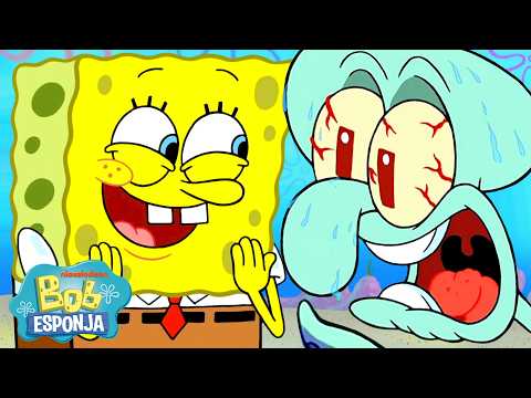 Bob Esponja | 1 hora de los peores días de Calamardo 😅 | Bob Esponja en Español