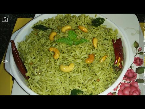 ಪುದೀನಾ ರೈಸ್ / Quick & Easy Pudina Rice Recipe in Kannada/ Pudina Bath Recipe In Kannada Video