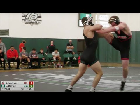 197lbs Lou Deprez (Binghamton) inj def Cody Mulligan (Edinboro)