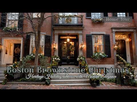 🎄Boston Brownstone Christmas Home Tour 2025 | Heritage Holiday Decor with Modern Elegance