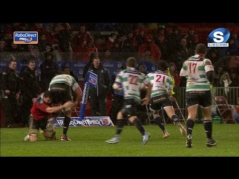 Paddy Butler Tackles Wrong Player !! Munster v Benetton Treviso 22nd March 2014