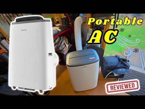 Garvee 14,000 BTU AC Unit, 3-in-1 Portable Air Conditioner with Cooling, Dehumidifier & Fan for Rooms up to 750 sq.ft, Remote Control, Sleep Mode, Timer & Window Kit video review thumbnail