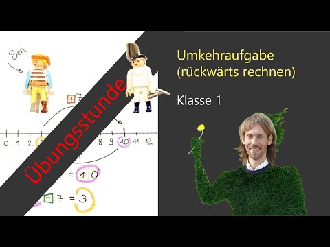 [Klasse 1]: Die Umkehraufgabe am Zahlenstrahl (rückwärts rechnen) im Zahlenraum bis 20 - Übung