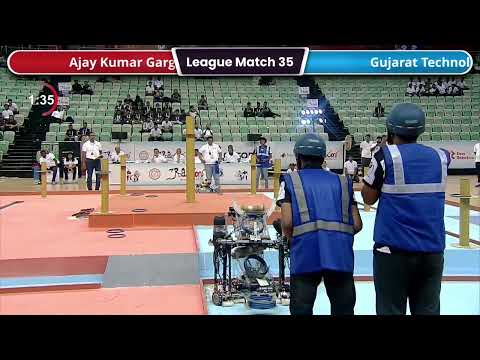 ABU Robocon 2023 India: Ajay Kumar Gara (AKGEC) Vs GTU (league match)