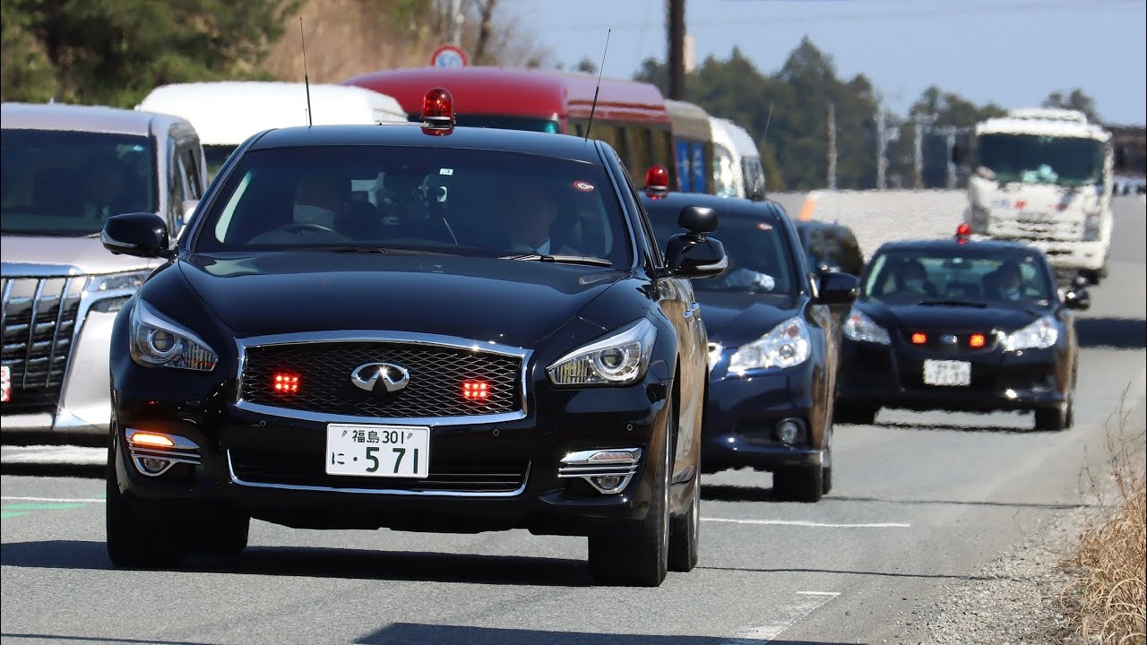 【総理大臣警護車列】レガシィ警護車、交通覆面