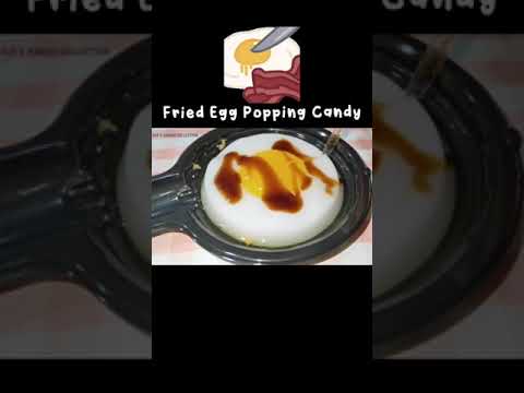ASMR Fried Egg Pudding Popping Candy #shorts