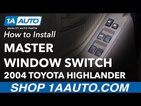 How to Replace Master Power Window Switch 00-07 Toyota Highlander