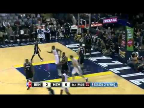 Ed Davis Finishes | Brooklyn Nets vs Memphis Grizzlies | November 30, 2013 | NBA 2013-14 Season