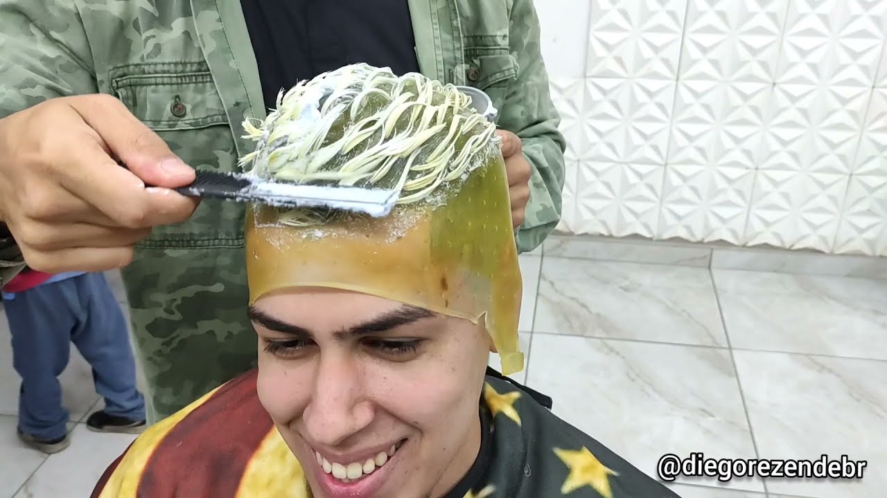 Como fazer Luzes no cabelo cor Champanhe , sem amarelar. #platinado #luzes