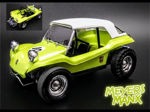 1965 Meyers Manx Dune Buggy VW Volkswagen 1/25 Scale Model Build How to Glass Decal Future Pledge