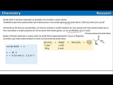 Acafe 2014-2 Medicina - Q33 Titulação do leite