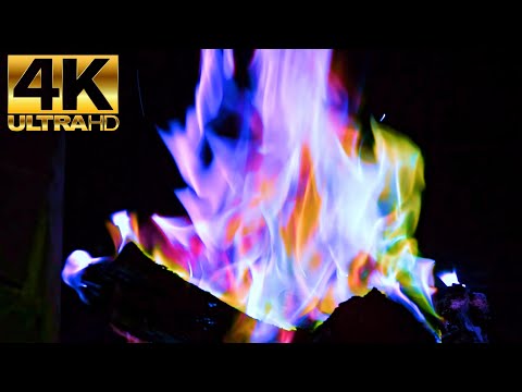 HAVE YOU EVER SEEN A TRUE RAINBOW FLAME IN 4K UHD ? (12 HOURS)