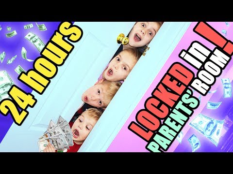 24 Hours In Parents Room! | FOUND $500 in CASH in a SECRET PIRATE BOOK!