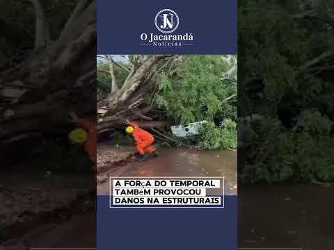 Temporal causa estragos e deixa feridos em Santa Helena de Goiás