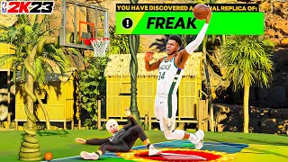 A MAXED FREAK REPLICA BUILD IS LITERALLY BREAKING THE GAME ON NBA 2K23!
