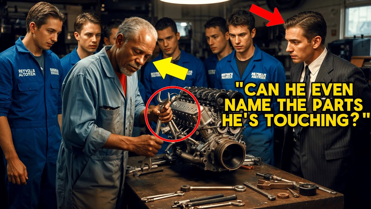 Black Auto Shop Janitor Dared to Fix a Complex Broken Engine As A Bet—What Followed Shocked Everyone