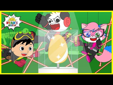Super Spy Kids with Ryan and Combo Panda for the Golden Egg! |Cartoon animation for Kids!