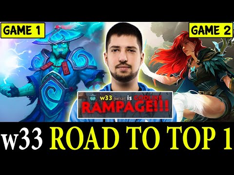 w33 is back to get TOP 1 (2 games) | WIND & STORM | Dota 2 Pro Players Clips