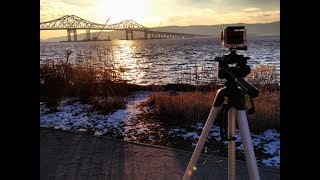 preview picture of video 'Tarrytown, New York - Tappan Zee Bridge Time Lapse at Sunset HD'