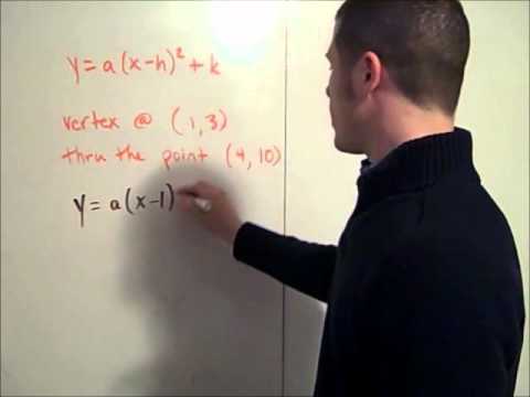 How do you find vertex form with two points?