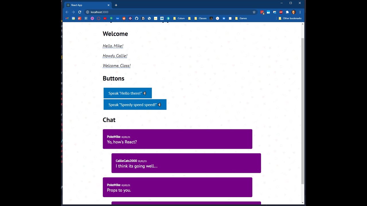 SP21 Web Apps: 8 - React Basics - Functional Components, JSX and Props