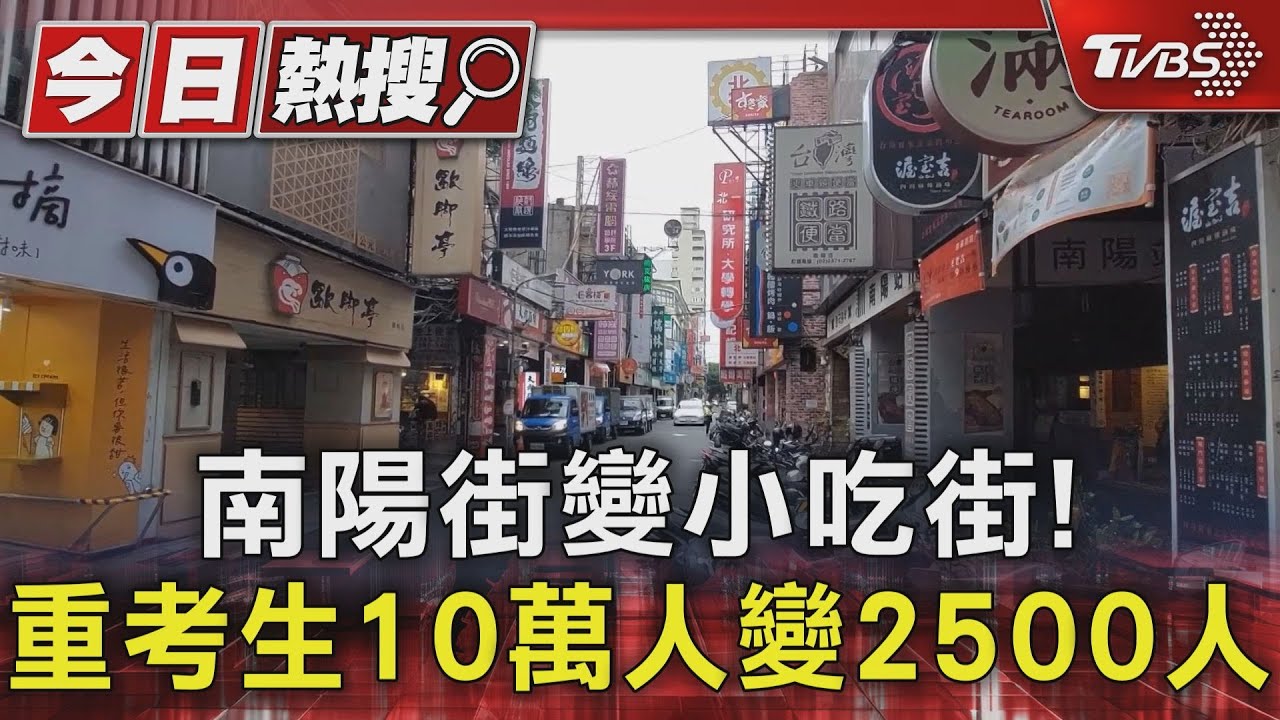 南陽街變小吃街! 重考生10萬人變2500人