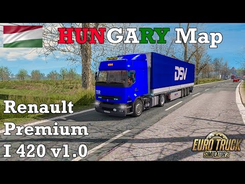 Euro Truck Simulator 2 - #344 - Renault Premium I 420 v1.0 [Mild Winter Mod & Hungary Map 1.26]