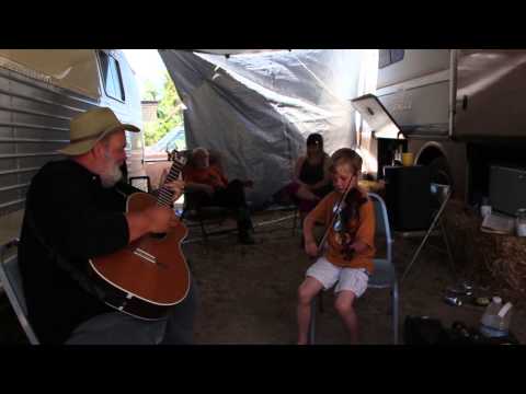 Jimmy and CJ at campsite Weiser 2014