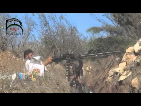 استهداف تحركات قوات النظام في جبهة كفر دلبة في ريف اللاذقية بواسطة رشاشات دوشكا من قبل فرقة عاصفة الحزم