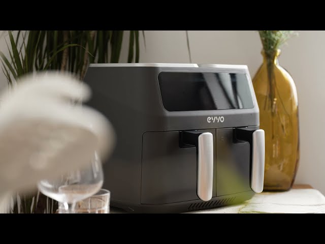Evvo Home Tasty Fryer Freidora de Aire Sin Aceite 8L 2800W Negra video