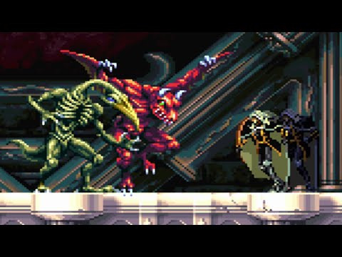 Castlevania: Symphony of the Night - Gaibon & Slogra Boss Fight 4K