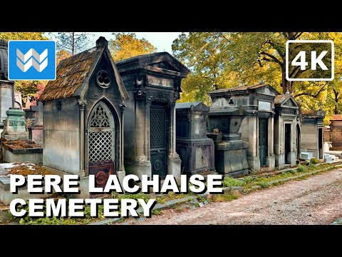 [4K] World's Most Visited Cemetery - Père Lachaise Cemetery in Paris France 🇫🇷 - Walking Tour Vlog