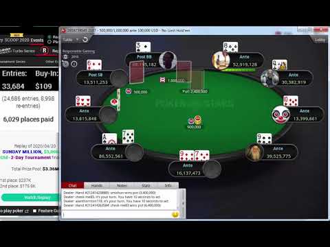 Replay |"ArlesG "smlchun" Final table PokerStars $109 SUNDAY MILLION $3M 2Day Tournament Apr 19 2020