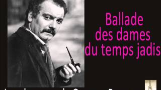 Georges Brassens - Ballade Des Dames Du Temps Jadis