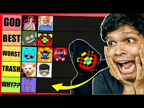 I Ranked Indian Minecraft Youtubers..(ft. Mythpat, Yessmartypie, BBS)