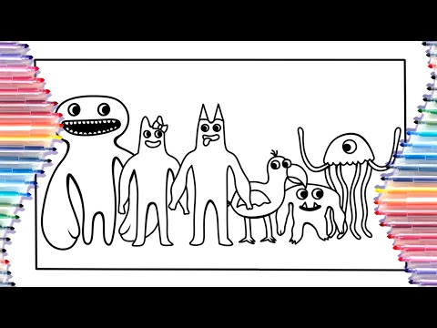 Garten of Banban 2 Coloring pages / How to color / Gelow & BPRTS - Sunshine [NCS Release]