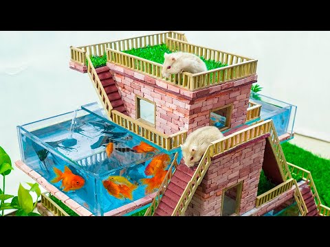 Build Billionaire House For Hamster - Build Swimming Pool Hamsters House