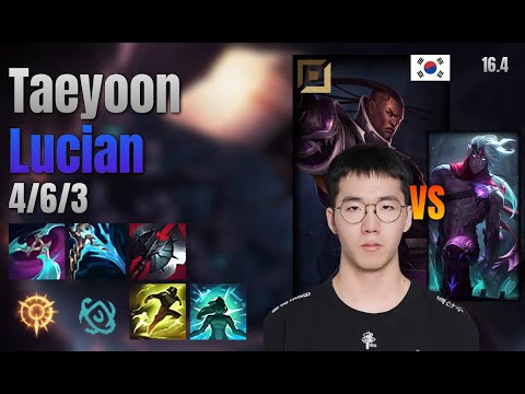 Taeyoon Adc Lucian vs Varus lol KR solo rank Full Game 16.4 | 태윤 루시안 vs 바루스