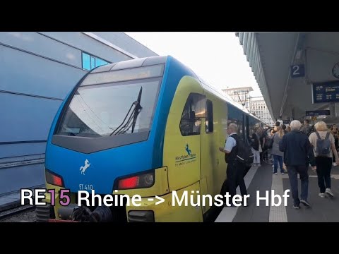 Die Mitfahrt mit dem RE15 von Rheine nach Münster (Westf) Hbf