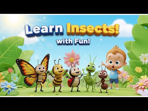 Learn 21 Insects Names with 3D Cartoon | Fun Learning for Kids | Educational Rhymes Video